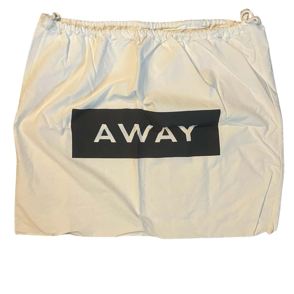 Away Travel Dust Bag White Black Logo Drawstring Storage Bag 21x21 Inches Large